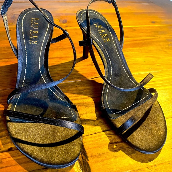 Ralph Lauren Black Suede/Leather Heels - Picture 1 of 10